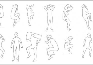Example of the importance of investigating human behavior in designing a bed or a mattress, as it shows that people assume different postures and move during sleep. Credit: Peter Vink
